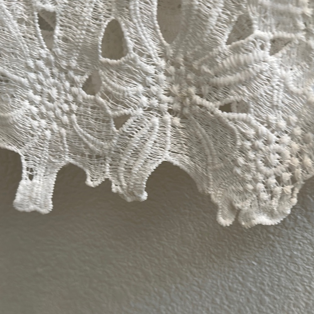 Elegant White Lace Mini Dress - Picture 5 of 7